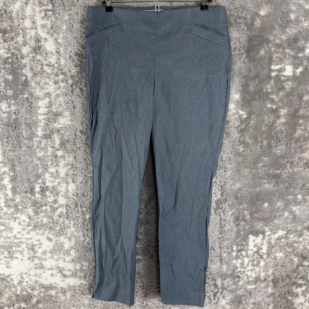 Van Heusen Size 10 Short Stretch Comfort Work Wear Dress Pants Gray Full Length